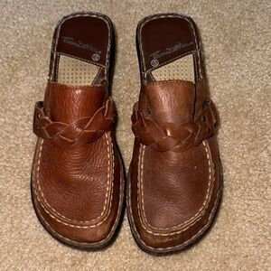 Thom McAn Brown Leather Slip-Ons, size 7.5